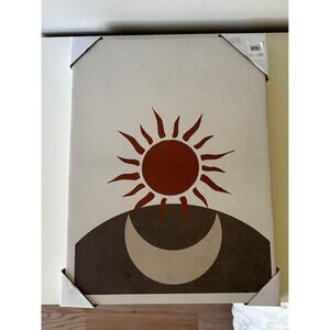 Brand New 12x16 Celestial Sun Moon Canvas Print